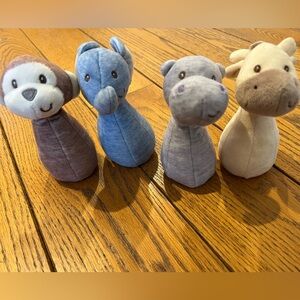 Baby Gund Playful Pals Bowling set 4 figures RARE items